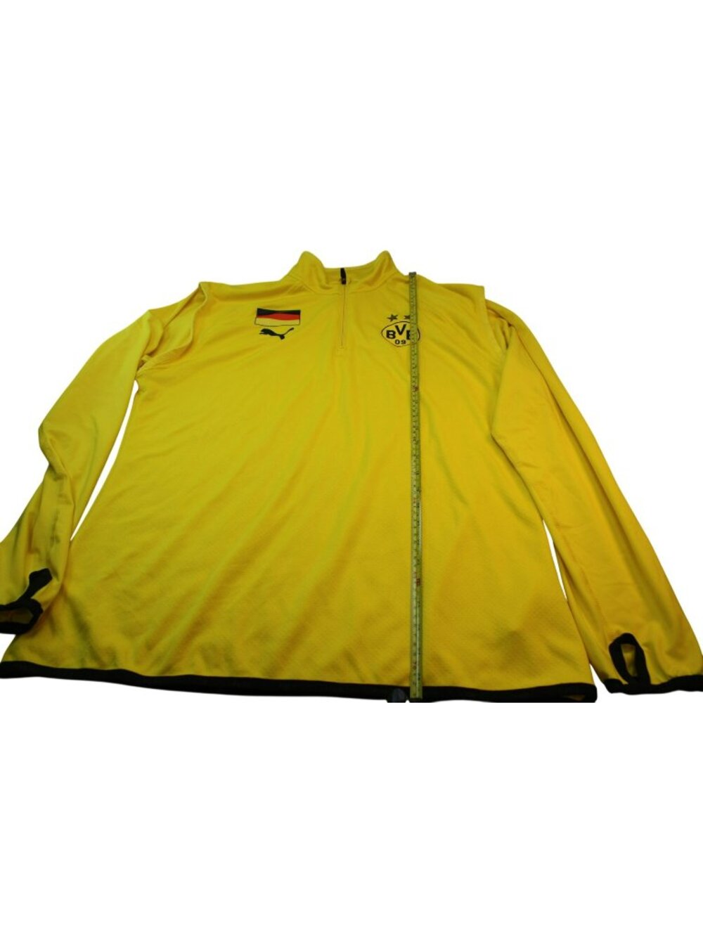 Puma Mens BVB Training Jersey Jacket Yellow Large Polyester Slim Fit Pre-Owned